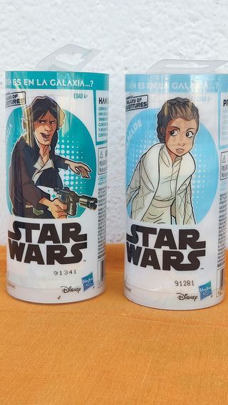 Figuras Star Wars Han Solo y Leia