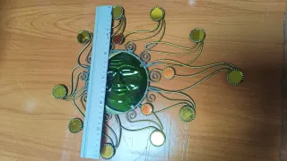 Colgante decorativo sol luna cristal metal