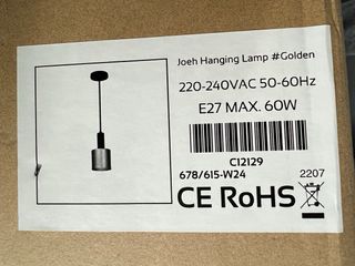 Lámpara de techo colgante dorada