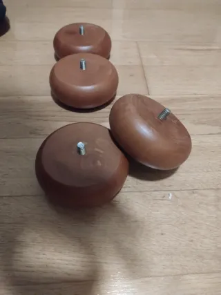 4 Patas Madera Base Tapizada de Colchón