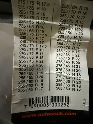 Cadenas textiles para nieve AutoSock 698