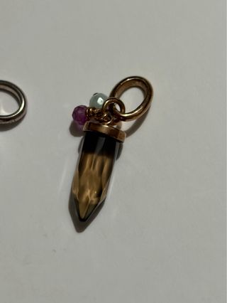 Colgante Tous Piedra Marrón y baño oro rosa