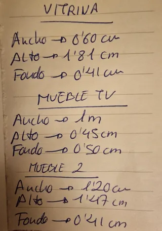 Muebles salón y mesa comedor madera