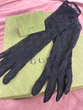 Guantes Gucci encaje GG