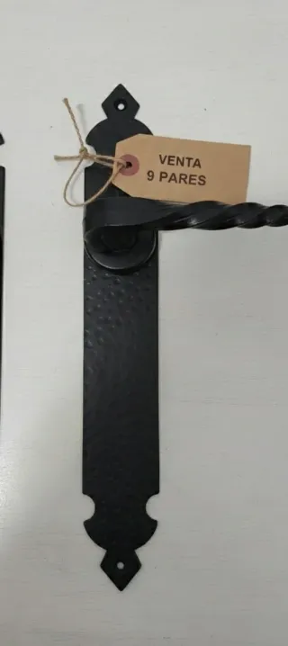Lote 15 manillas forja negra rústicas