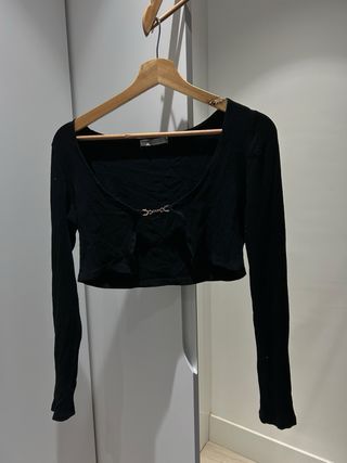 Camiseta negra manga larga