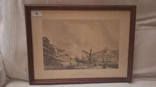 Lote 4 cuadros de grabados Oporto antiguo