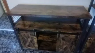 Mueble estilo industrial madera y metal