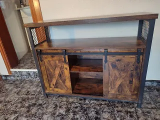 Mueble estilo industrial madera y metal