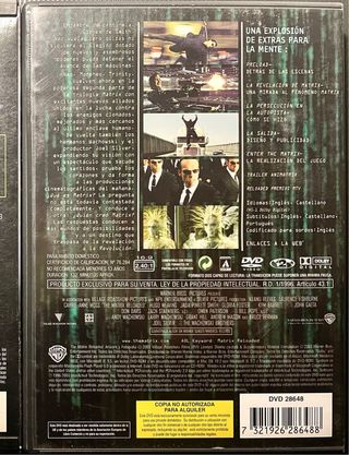 2 DVDs Matrix y Matrix Reloaded (Español)