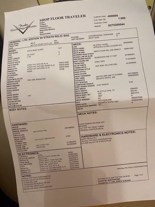 Guitarra Fender Custom Shop Relic Ed. Limitada