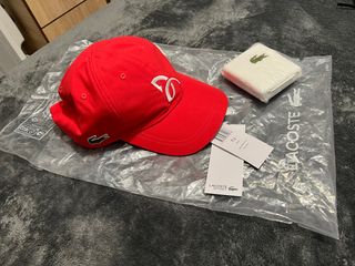 Gorra Lacoste Roja + Muñequera