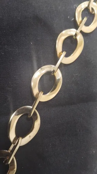 Pulsera Lotus eslabones ovalados dorada