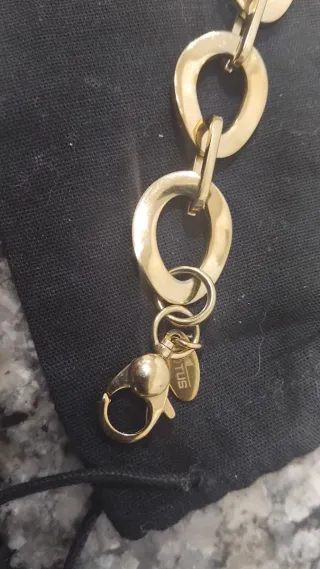 Pulsera Lotus eslabones ovalados dorada