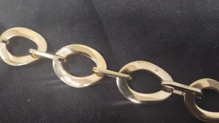 Pulsera Lotus eslabones ovalados dorada