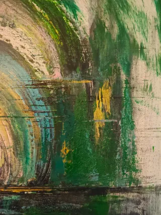 Cuadro abstracto pintado a mano