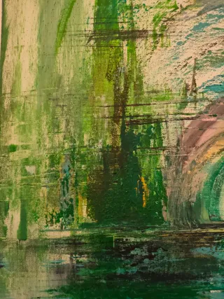 Cuadro abstracto pintado a mano