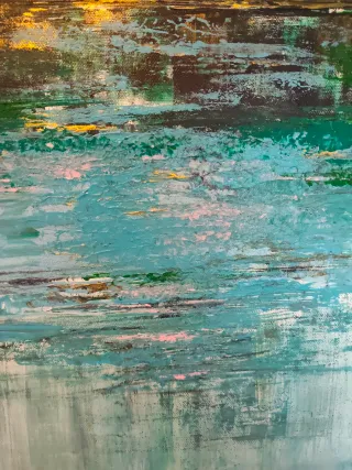 Cuadro abstracto pintado a mano