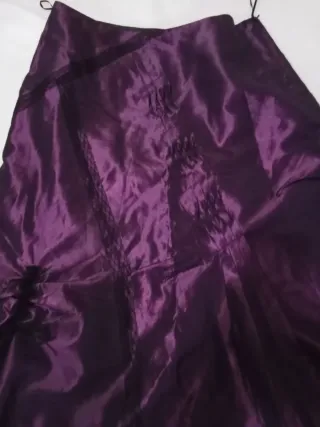 Falda fiesta vintage morada y negra