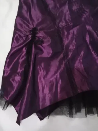 Falda fiesta vintage morada y negra