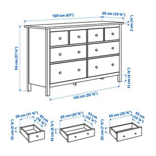 Cómoda IKEA Hemnes 8 cajones Blanca