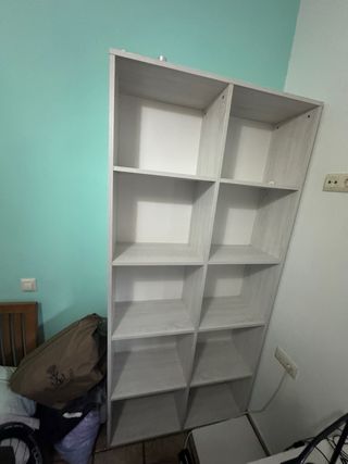 Estantería Librería Blanca y Gris
