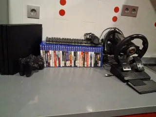 Ps4 pro +Volante con pedales 180'PS4 +teclado+ 32j