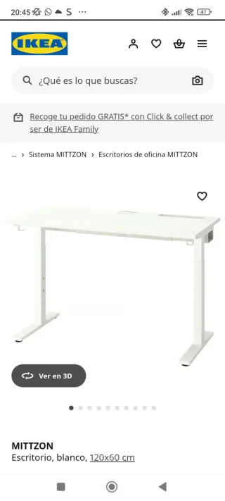 Conjunto mesa escritorio y silla gris