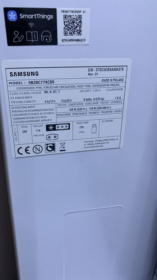 Frigorífico Combi Samsung Nevera