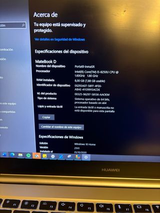 Huawei Matebook D 14 Plata