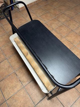 Banco metálico jardín negro