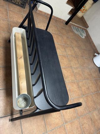 Banco metálico jardín negro