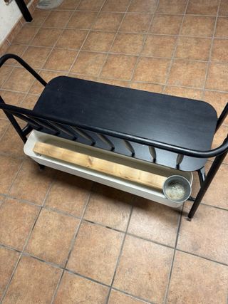 Banco metálico jardín negro