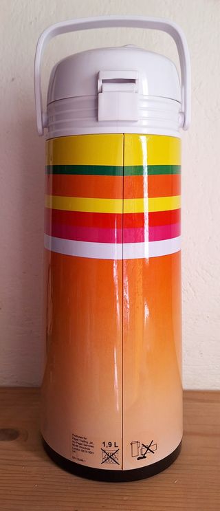 Thermos multicolor con rayas