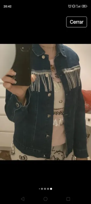 Cazadora vaquera con pedrería