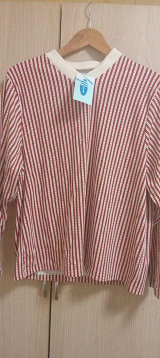 Camiseta de rayas mujer manga larga