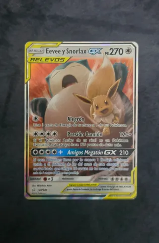 Carta Pokémon Eevee y Snorlax team up 2019 #120