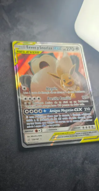 Carta Pokémon Eevee y Snorlax team up 2019 #120