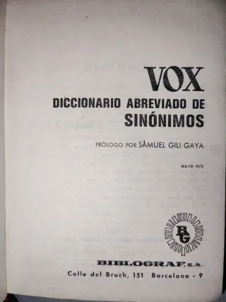 Diccionario Abreviado de Sinónimos