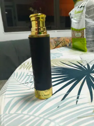 Catalejo latón/cuero negro vintage