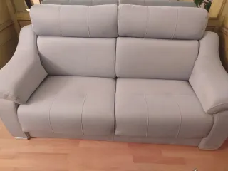 Sofá azul tela casi nuevo