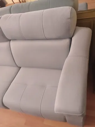Sofá azul tela casi nuevo
