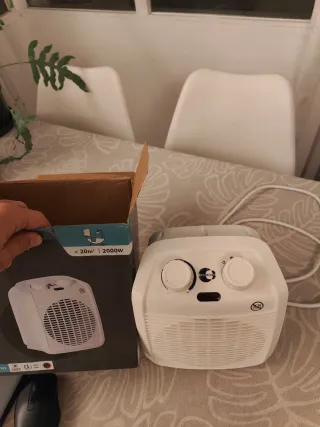 Calefactor 2000W Termostato 2 Intensidades