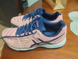 Deportivas Asics Mujer Padel Azul Rosa