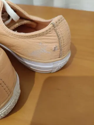 Converse All Star Piel naranja clarito