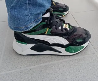 Zapatillas Puma Negras y Verdes