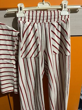 Completo Zara bambina righe rosse