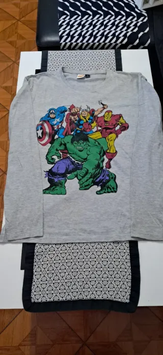 Camiseta Pijama Vengadores Marvel Hombre Gris