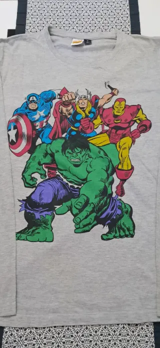 Camiseta Pijama Vengadores Marvel Hombre Gris
