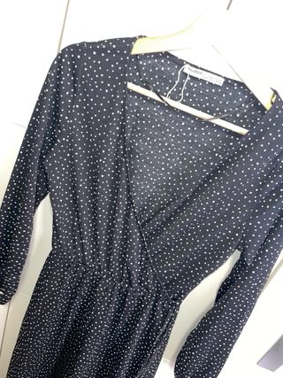 Vestido Pull&Bear lunares negro TS